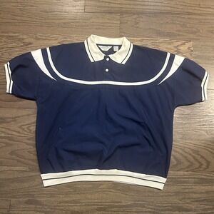 Vintage Christian Dior Monsieur Polo Shirt Mens XL Short Sleeve Side Pockets